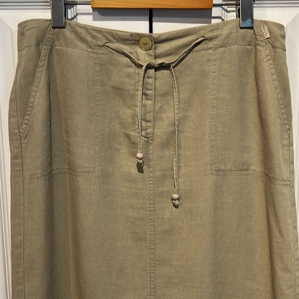 Vanilla || Tan Linen Blend Maxi Skirt Size 40 EU Size (M-L) US - Picture 2 of 14